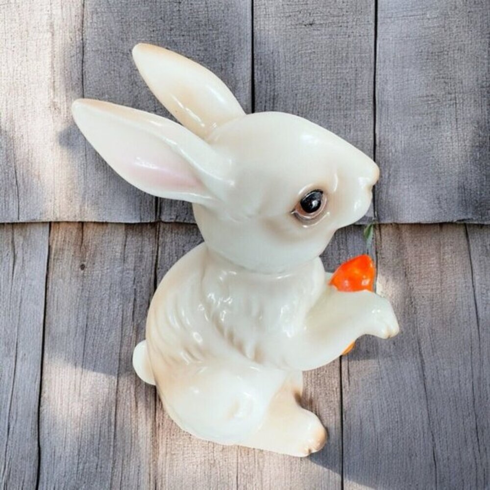 Vintage Enesco Porcelain Bunny Rabbit Figurine Painted Made In Japan Figure VTG